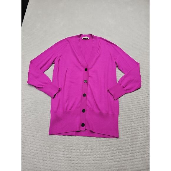 LOFT Sweaters - Loft Sweater Womens XL Wool Blend Cardigan Purple Pink Vneck